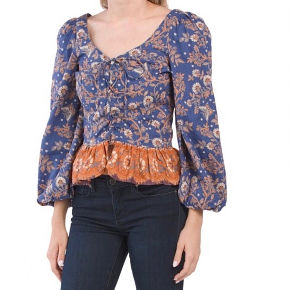 House of Harlow 1960 Boho Blouse NWT